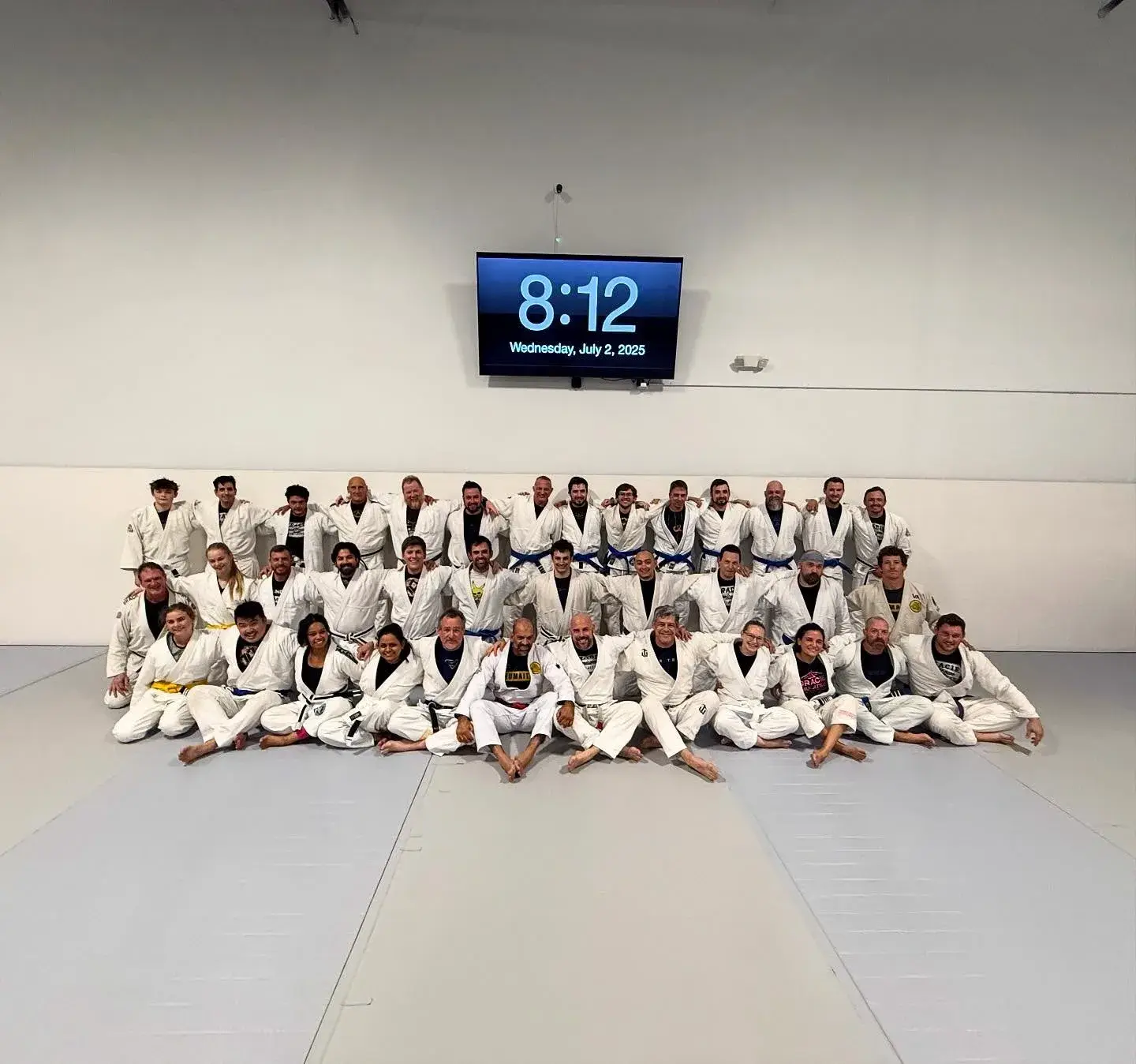 Martial arts students training